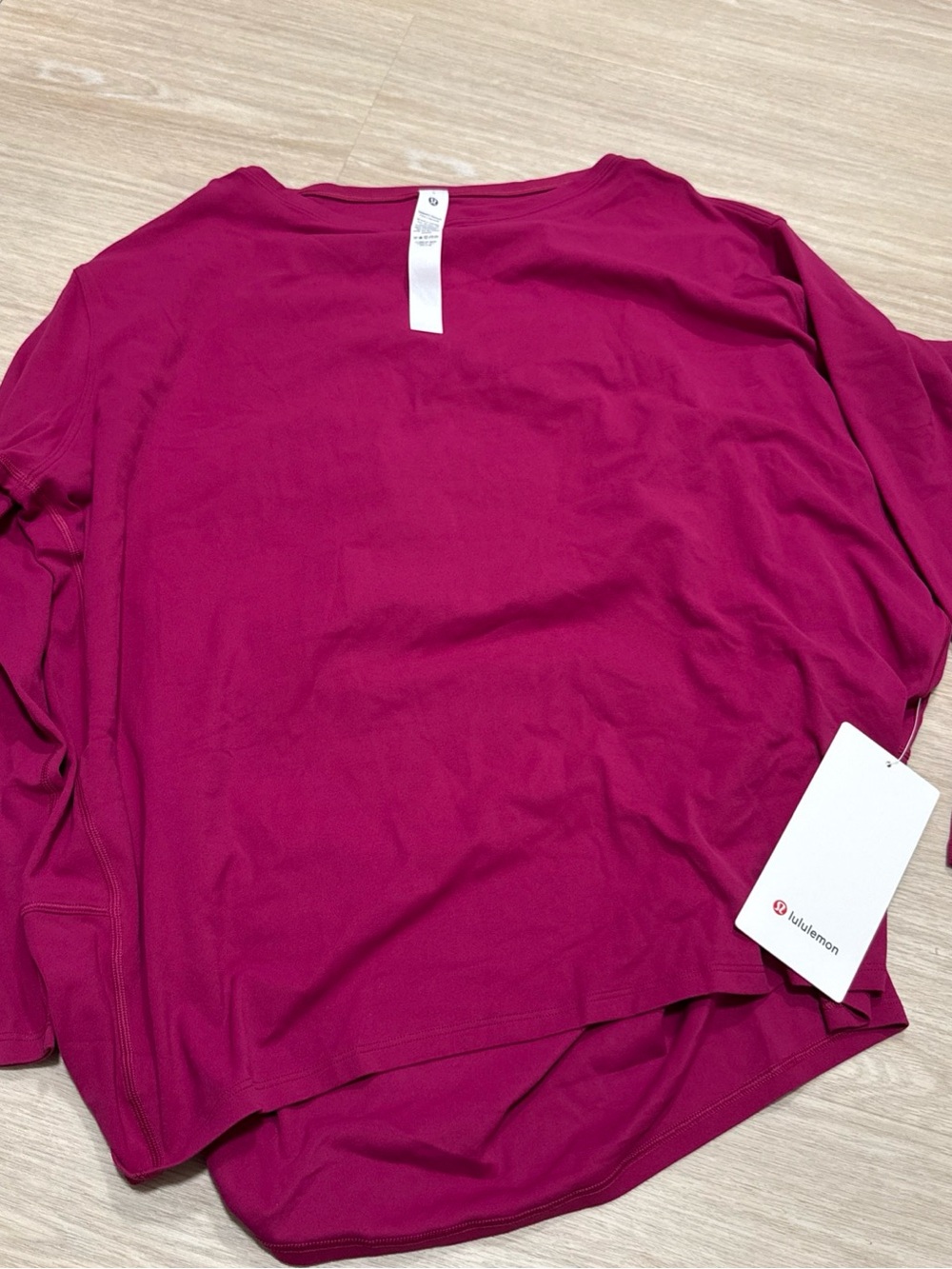 lululemon athletica Long Sleeve Tee in Berry Pink